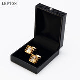 Square Steampunk Gear Cufflinks Lepton Watch Mechanism Cuff links