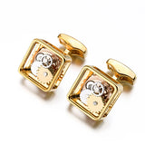 Square Steampunk Gear Cufflinks Lepton Watch Mechanism Cuff links