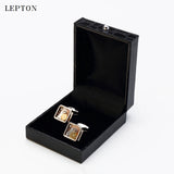 Square Steampunk Gear Cufflinks Lepton Watch Mechanism Cuff links