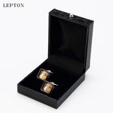 Square Steampunk Gear Cufflinks Lepton Watch Mechanism Cuff links