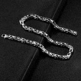 Vintage Stainless Steel Chain Necklace Silver Men Women Party Jewelry