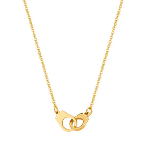 Stainless Steel Handcuff Pendant Necklace Short Chain Lover Gift