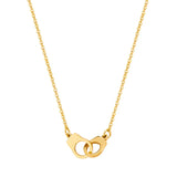 Stainless Steel Handcuff Pendant Necklace Short Chain Lover Gift