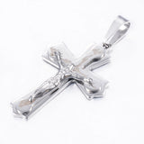 Stainless Steel Cross Pendant Necklace Unisex Jewelry