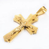 Stainless Steel Cross Pendant Necklace Unisex Jewelry