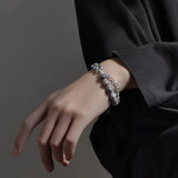 Tiger Eye Stone Volcanic Stone Chain Bracelet Hip-hop Punk Jewelry