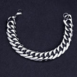 Titanium Steel Silver 16.5MM Chain Bracelet & Bangles Men's Party Jewelry