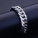Titanium Steel Silver 16.5MM Chain Bracelet & Bangles Men's Party Jewelry