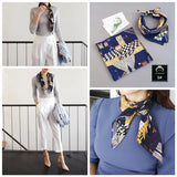 Hot Top Lady Rayon Twill Scarf Printed Square Scarves Women Silk Small Scarf