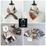 Hot Top Lady Rayon Twill Scarf Printed Square Scarves Women Silk Small Scarf