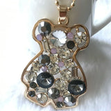 Oso Necklace/Korea Austria Crystal Animal Bear Jewelry Women Accessories