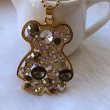 Oso Necklace/Korea Austria Crystal Animal Bear Jewelry Women Accessories