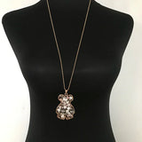 Oso Necklace/Korea Austria Crystal Animal Bear Jewelry Women Accessories