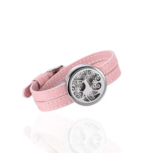 Tree Of Life Essential Oil Diffuser Locket Bracelet Aromatherapy Gift