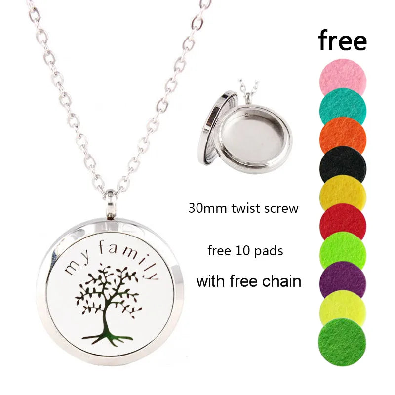 Family Tree of Life Stainless Steel Diffuser Locket 30MM