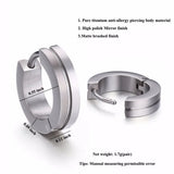 Spain Anti Allergy Titanium Hoop Earrings Men Women Gift
