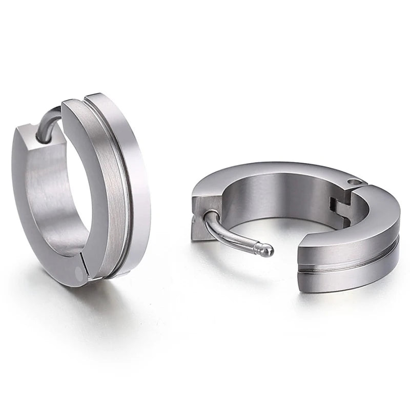 Spain Anti Allergy Titanium Hoop Earrings Men Women Gift