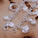 925 Silver Bracelet Wedding Charms Gift for Women