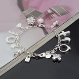 925 Silver Bracelet Wedding Charms Gift for Women
