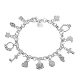 925 Silver Bracelet Wedding Charms Gift for Women