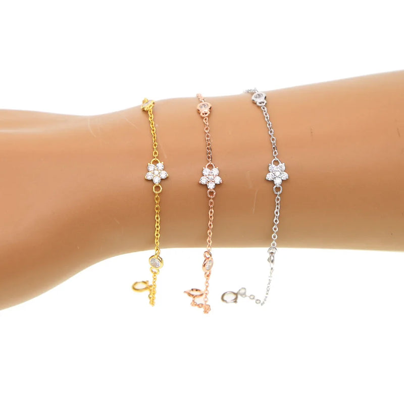 Delicate Cz Bracelet 100% 925 Sterling Dainty Minimalist Jewelry