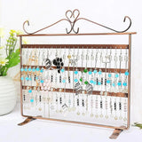 Vintage Metal Earring Necklace Display Holder Jewelry Stand Rack