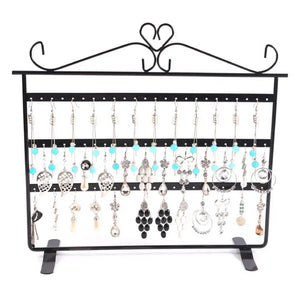 Vintage Metal Earring Necklace Display Holder Jewelry Stand Rack