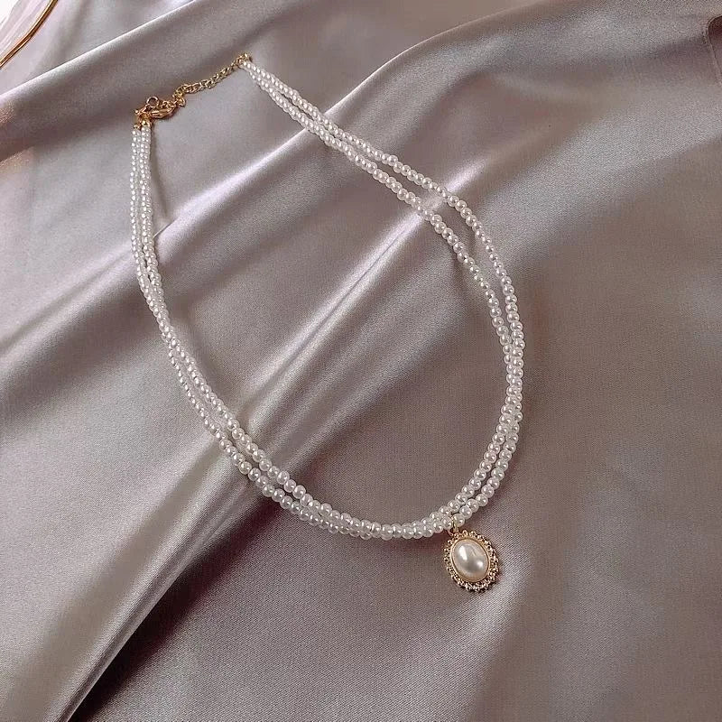 Bohemian Multilayer Pearl Necklaces