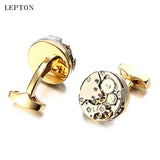 Lepton Stainless Steel Watch Movement Cufflinks for Men