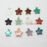 12pcs Natural Stone Charms Finding Pendants Mix Style (w02538) Aa