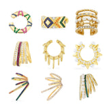 Ear Cuffs Clip Earrings Women No Piercing Pearl Crystal Wedding Jewelry