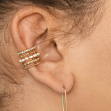Ear Cuffs Clip Earrings Women No Piercing Pearl Crystal Wedding Jewelry