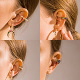 Pearl Crystal Ear Cuffs Clip Earrings for Women, No Piercing