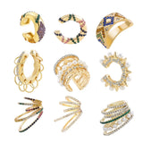 Pearl Crystal Ear Cuffs Clip Earrings for Women, No Piercing