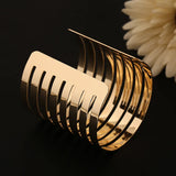 Wide Open Cuff Bracelet Alloy Bangle Jewelry