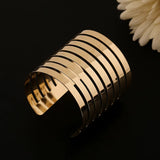 Wide Open Cuff Bracelet Alloy Bangle Jewelry