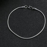 2MM Titanium Steel Snake Chain Bracelet Jewelry For Men Women