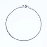 2MM Titanium Steel Snake Chain Bracelet Jewelry For Men Women