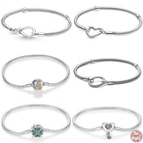 925 Silver Infinity Knot Snake Chain Bracelet for Women