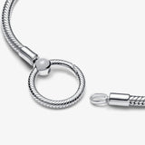 925 Silver Infinity Knot Snake Chain Bracelet for Women