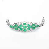 Hot Women Charm Bracelets Zircon Drop Stone Green Pink