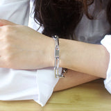Hot Women Men Gold Silver Bracelet Chain Bangle Geometric Style Jewelry