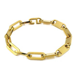 Hot Women Men Gold Silver Bracelet Chain Bangle Geometric Style Jewelry