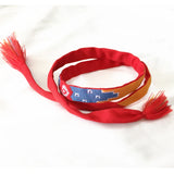 Japan Amine Movie Red Cloth Silicone Wrap Bracelets for Men Women