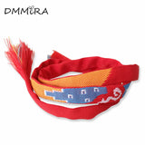 Japan Amine Movie Red Cloth Silicone Wrap Bracelets for Men Women