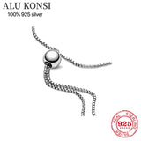 925 Silver Snake Chain Bangle Bracelet for Women Charms DIY Jewelry