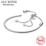 925 Silver Snake Chain Bangle Bracelet Women