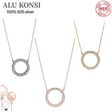 Sterling Silver Big Circle Necklace for Women