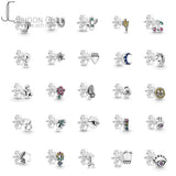 925 Sterling Silver pan Earrings for Women DIY Jewelry Wedding