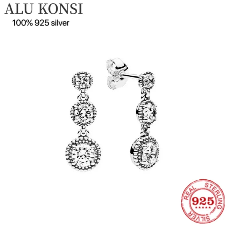 925 Sterling Silver Pan Earrings for Women DIY Jewelry